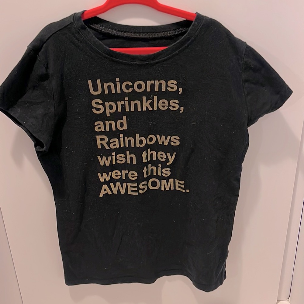 Girls 6 6X Cat & Jack Unicorn,Sprinkles, & Rainbows Top